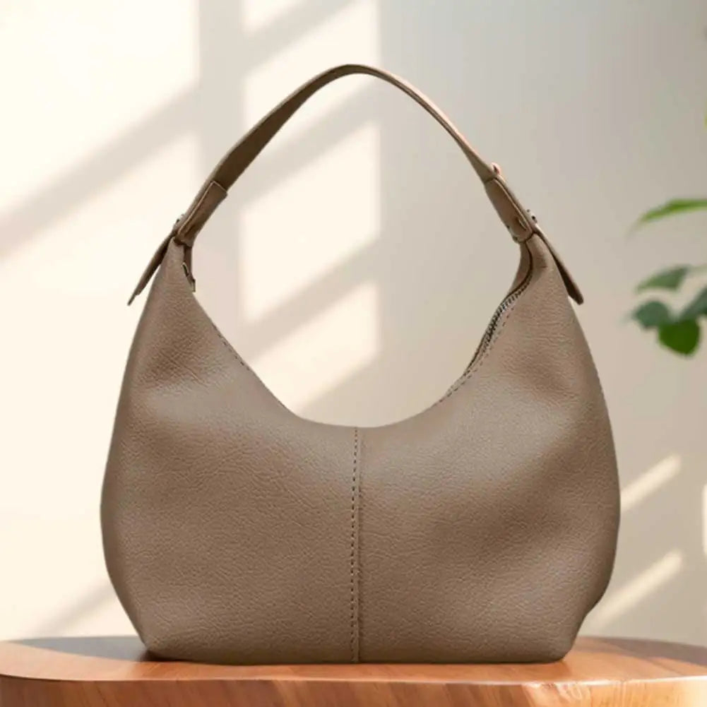 Small Causal Leather Tote Handbag