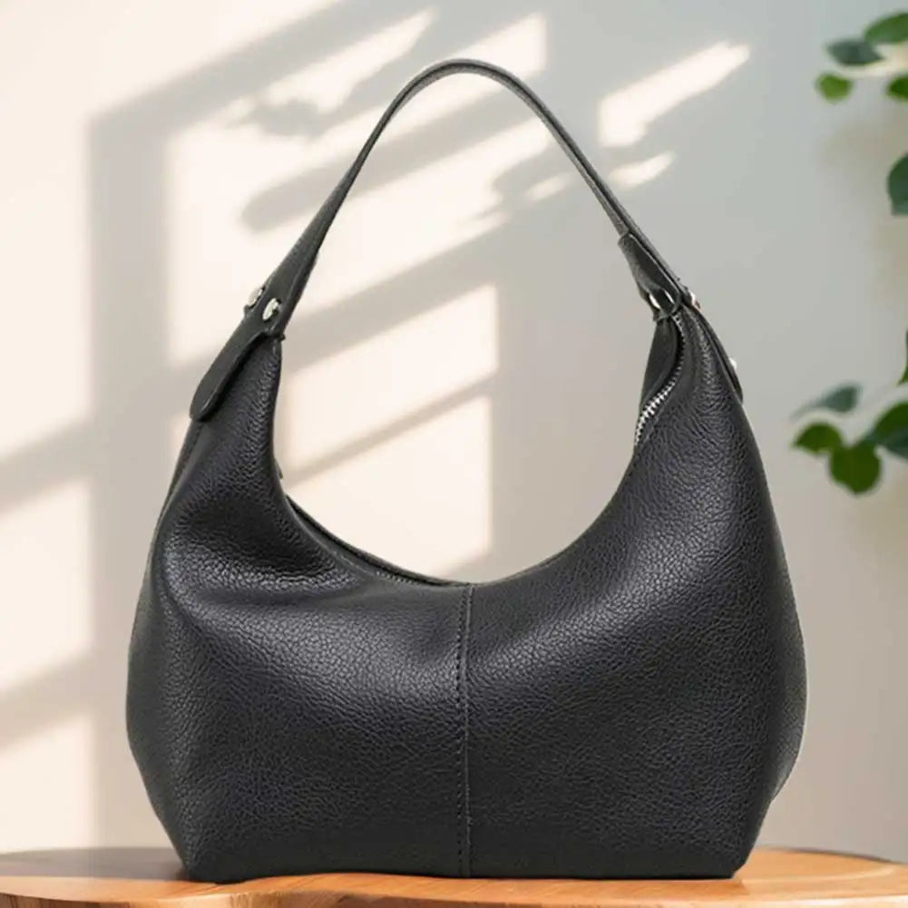 Small Causal Leather Tote Handbag