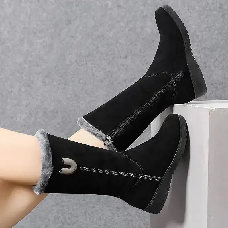 Women Warm Chelsea High Fur Boots