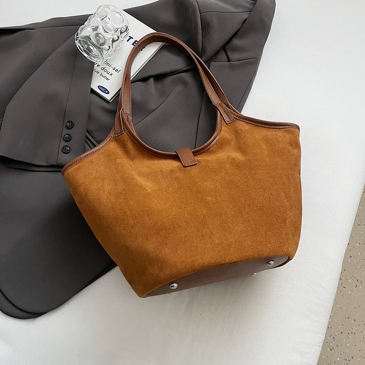 Retro Suede Handbag