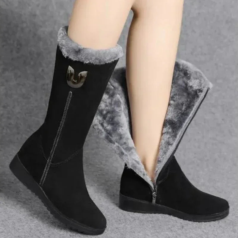 Women Warm Chelsea High Fur Boots